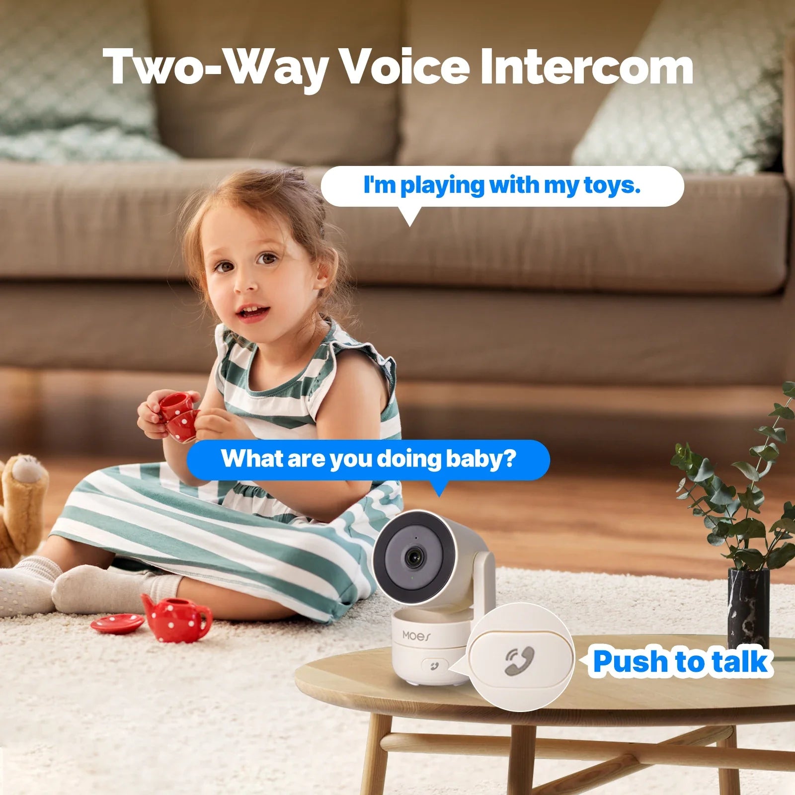 Caméra De Surveillance Intérieure WiFi 4MP Panoramique